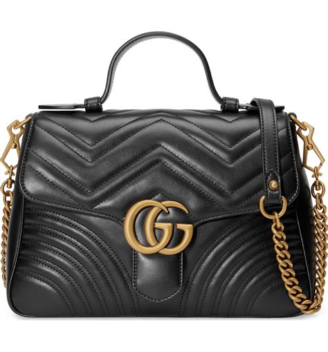 gucci gg marmont small leather top handle satchel|gucci marmont velvet handbag.